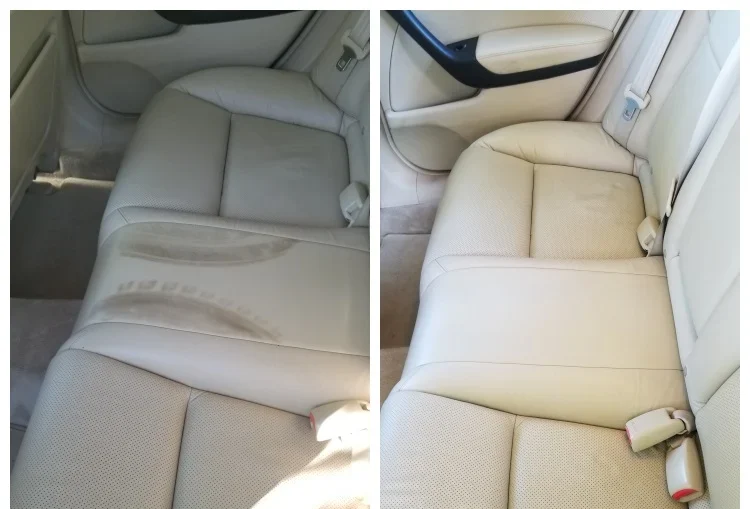 Leather Dye Color Change Before & After – 2004 Acura TL
