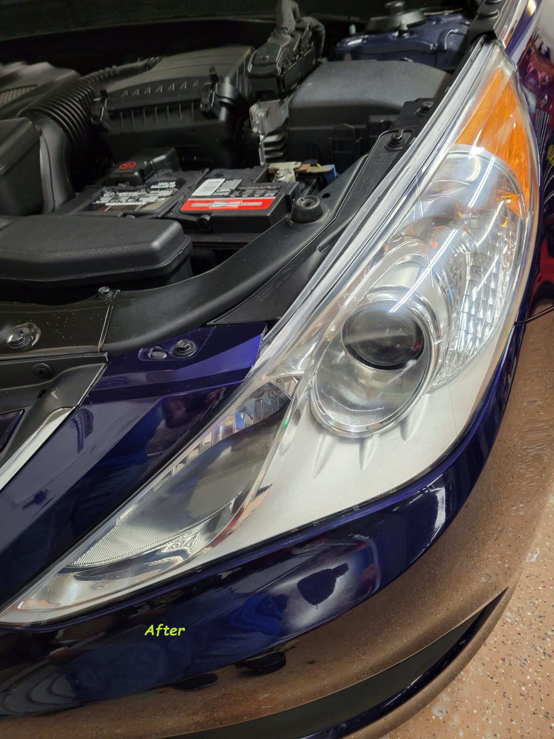 Headlight Restoration — After (Hyundai Sonata)